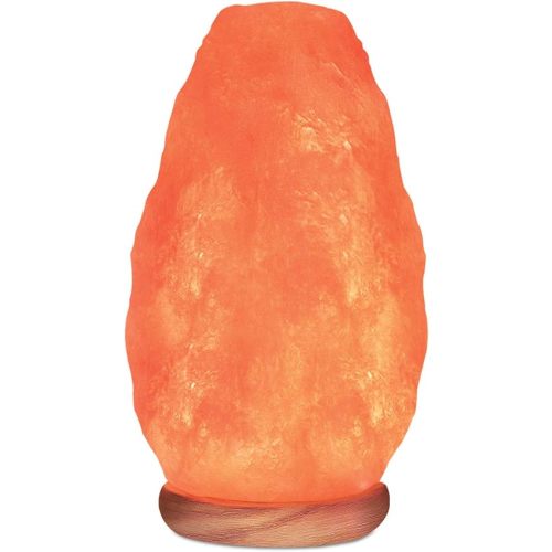 (Dimmable) Natural Himalayan Pink Salt Lamp, Crystal Salt Lamp Night Light with Real Wood Base, (ELT Certified) Dimmer Switch – Perfect Holiday Gift | 7-11 LBS