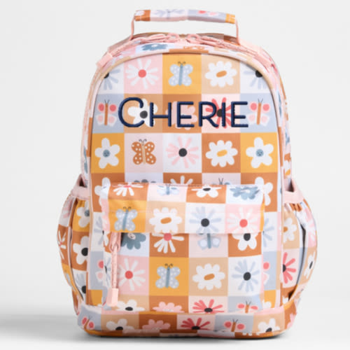 Flower Patch Small Kids Backpack with Side Pockets