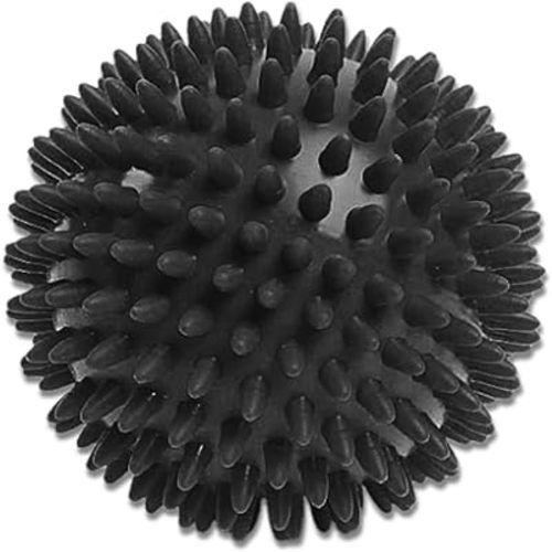 LEZER Spiky Massage Ball, Trigger Massage Point, Plantar Fasciitis, Deep Tissue Myofascial Release Tool, Foot Massager, Muscle Knot Relief, Physical Therapy, 3.5 in（Black）