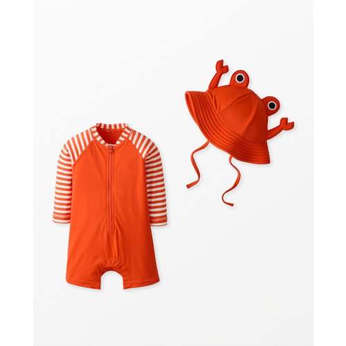 Baby Rashguard & Swim Hat Set - 6-12mo