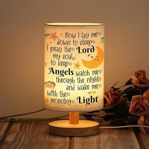 WSYEAR Baptism Gifts for Girl & Boy - Baby Christening Gifts, Nursery Decor Night Light - Now I Lay Me Down to Sleep