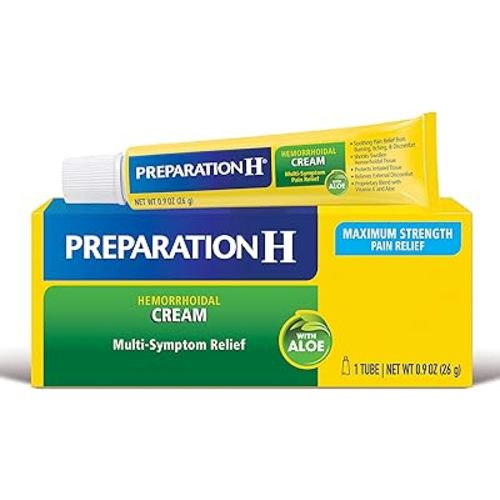 Preparation H Hemorrhoid Symptom Treatment Cream, 0.9 oz Tube