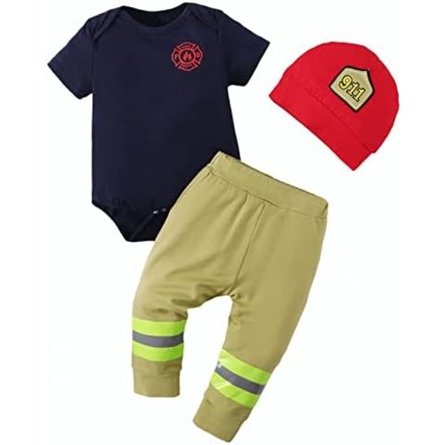 Baby Boy Costume Outfit Newborn Uniform Costume with Hat