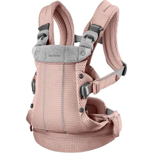 BabyBjörn Baby Carrier Harmony, Dusty Pink, 3D Mesh | 3-in-1 Ergonomic Baby Carrier; Newborn, Facing-in, Outward-Facing, and Back Carrying Positions Supported (7-40 lbs), Newborn to Toddler