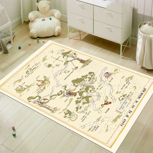 Winnie the Pooh Map Rug: Kids Nursery Decor