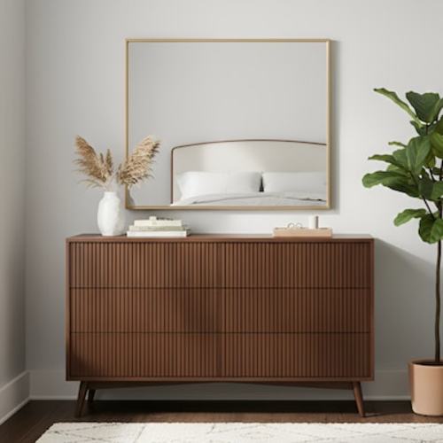 Teamson Home Tremolo Walnut Acacia 55-in W Standard dresser in the Dressers department at Lowes.com