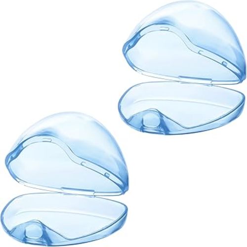 Accmor Pacifier Case, Pacifier Holder Case, Pacifier Container for Travel, BPA Free,Transparent Blue, 2 Pack