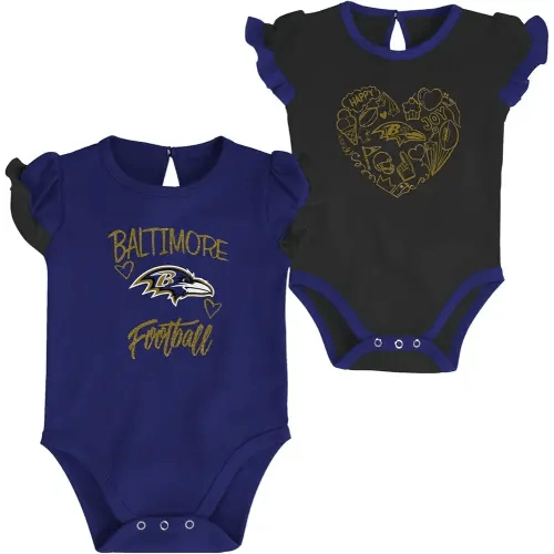 Outerstuff NFL Newborn Infants Too Much Love 2 Piece Creeper Bodysuit Romper Set
