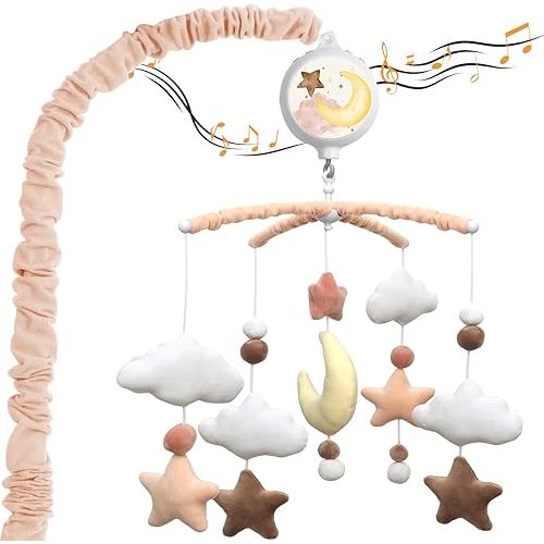 Baby Mobile for Crib,ACRABROS Crib Mobile for Boys Girls,35 Lullabies Digital Musical Box,Woodland Nursery Decor Toys,Starry Mythology