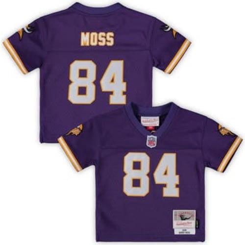 Infant Mitchell & Ness Randy Moss Purple Minnesota Vikings 1998 Retired Legacy Jersey, 12M