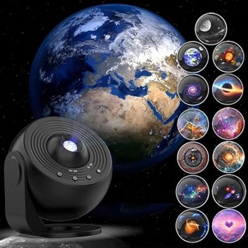 [Pro 2025] Planetarium Projector with Brighter Wider Projection, 13 in 1 Star Projector Galaxy Light with Starry Night Sky Space Nebula Solar System Constellation Moon for Bedroom Ceiling Room Decor