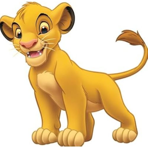 5 INCH Simba Cub The Lion King Movie Animal Removable Peel Self Stick Adhesive Vinyl Decorative Wall Decal Sticker Art Kids Room Home Decor Girl Boy Children Bedroom 5 x 5 inch tall