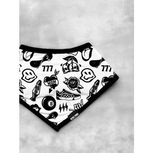 Bamboo Bandana Bib in Warped Tour