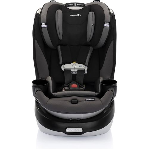 Evenflo Gold Revolve360 Slim 2-in-1 Rotational Car Seat with SensorSafe (Obsidian Black)