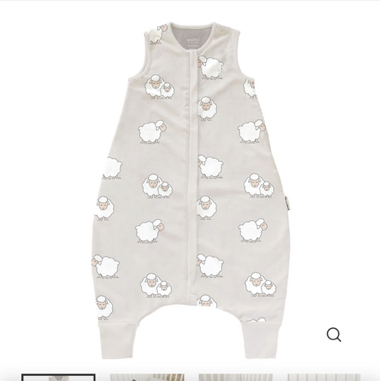 4 Season® Baby Sleep Bag with Feet, Merino Wool & Organic Cotton, Sheep