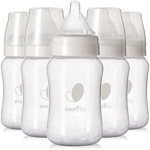 Evenflo Feeding Premium Proflo Venting Balance Plus Wide Neck Baby, Newborn and Infant Bottles - Helps Reduce Colic - 9 Ounce (Pack of 6)