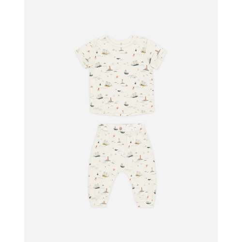 Tee + Slouch Pant Set Nautical