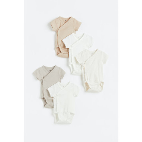 5-pack Cotton Bodysuits - NB