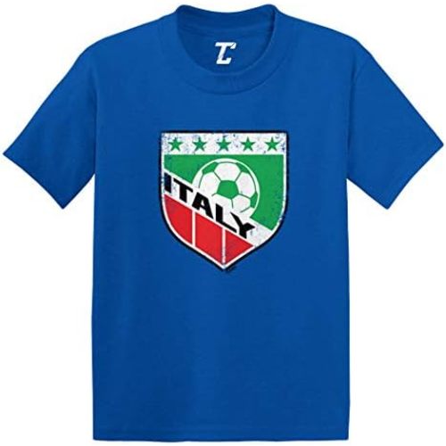 Italy Soccer - Distressed Badge Infant/Toddler Cotton Jersey T-Shirt