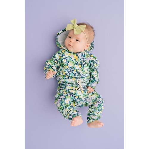 Breezy Floral Hoodie Romper Set