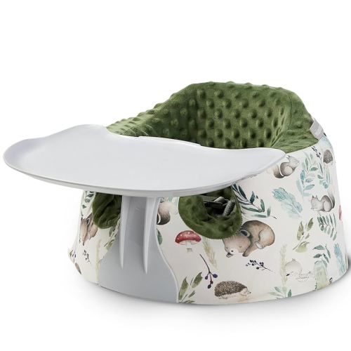 Seat Cover and Tray Sets Accessory Compatible with Bumbo Floor Seat for Baby,Breathable Accessory Compatible with Baby Seat - Easy to Install and Remove - Forest