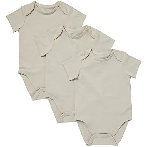 Hanes Unisex Baby Pure Comfort Short Sleeve Bodysuits, Infant Bodysuits, Boys & Girls, 3-pack