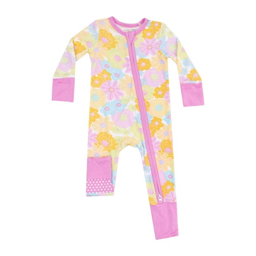 Sunny Dahlias Convertible Zip Romper