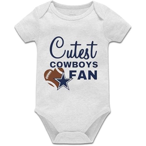 Cutest Cowboys Fan Infant Bodysuit Football Jumpsuit Rompers