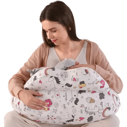 BATTOP Nursing Pillow for Breastfeeding,with Removable Covers,PlusSize Breastfeeding Pillows for Mom,Bottle Feeding,Extra Pillow on Top for More Support for Mom Baby