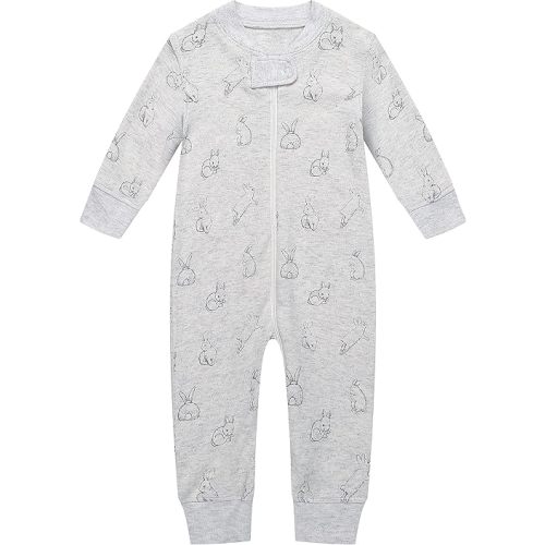 Owlivia Organic Cotton Baby Boy Girl Zip up Sleep 'N Play Pjs, Footless, Long Sleeve