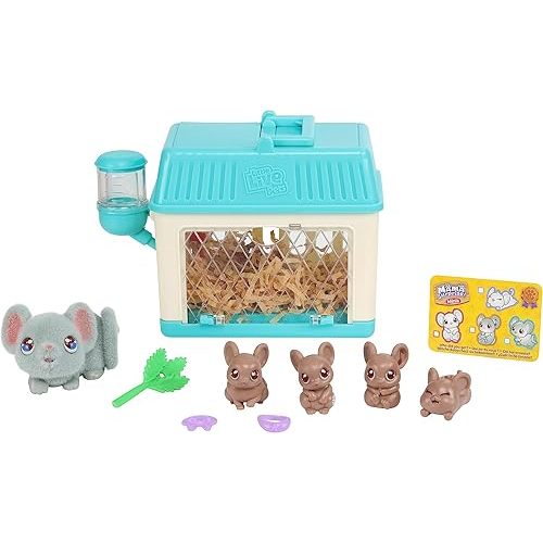 Little Live Pets Lil Mouse Toy Playset Pack, Mama Surprise Mouse Plush Family Collection, Interactive Easter Baby Girl Gifts, Toy for Kids 5+