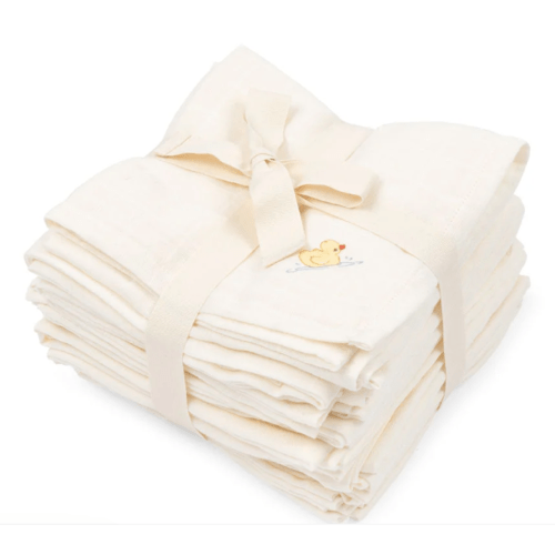 10-Pack Nuvoli Muslin Cloths - Antique White