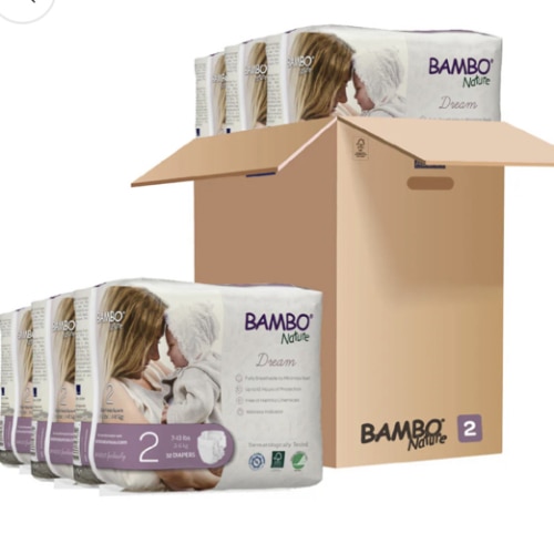 Bamboo Nature Size 2 Case: 192 count Dream Diapers