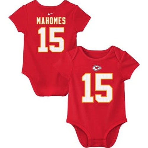 Infant Nike Patrick Mahomes Red Kansas City Chiefs Player Name & Number Bodysuit