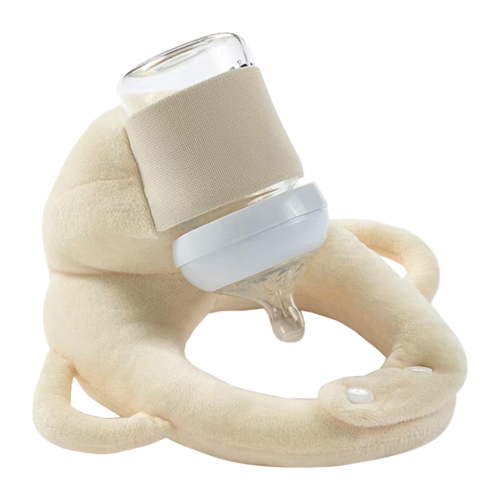 Baby Bottle Holder Self Feeding Support Pad For Hands Fee Bottle Feeding Drying Rack Bottle，Lazy breastfeeding tool for breastfeeding(Beige)