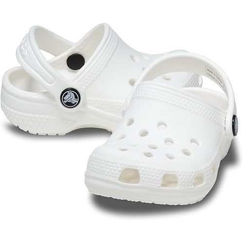 Crocs Unisex Classic Littles Clogs (Infant) White 2 Medium