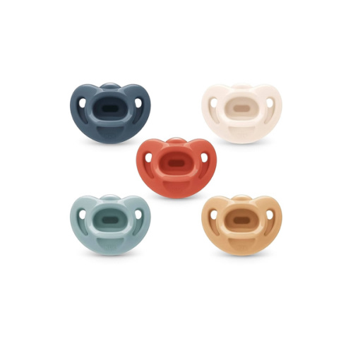 NUK Timeless Comfy Pacifier | 100% Silicone, One-Piece Design | BPA-Free, Gentle on Baby’s Skin | 5-Pack, for 0-6M