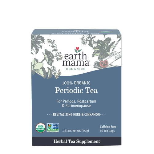 Earth Mama Organic Periodic Tea, Period Tea for Cramps, with Lady’s Mantle, Cinnamon & Ginger, 16 tea bags
