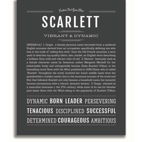 Scarlett | Name Art Print