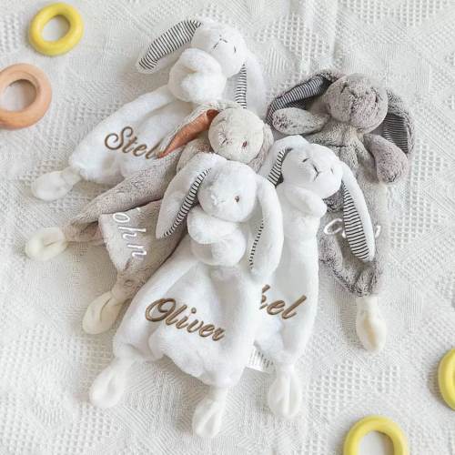 Custom Baby Comforter,Baby Easter Gift,Baby Blanket,Baby Rabbit Gift,Baby Toy,Newborn Baby Gift,Baby Essentials,Rabbit Nursery Decor