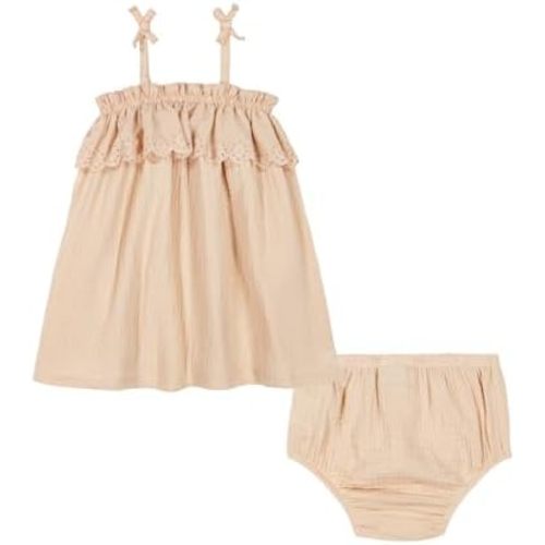 Calvin Klein Girls Woven Dress with Diaper Cover