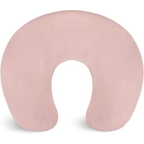 SWESEN 2 Pack Nursing Pillow Cover for Baby Girls, Breastfeeding Pillow Slipcover, Snug Fits On Infant Nursing Pillow, Machine Washable & Breathable, Pink & Grey