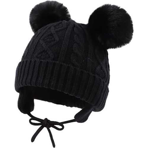 JANGANNSA Cute Knitted Boys Girls Christmas Beanie Warm Earflap Winter Hat Infant Toddler Baby Beanie