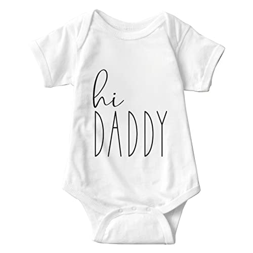 listery Hi Daddy Bodysuit Dad Newborn Pregnancy Announcement Hello Daddy Baby Unisex Hey Dad Onesie Announcement
