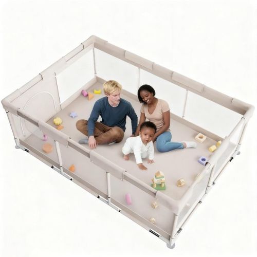 Large Baby Playpen – 47×70.86in Toddler Play Yard, Indoor Activity Fence for Apartments, Safe & Spacious Play Area