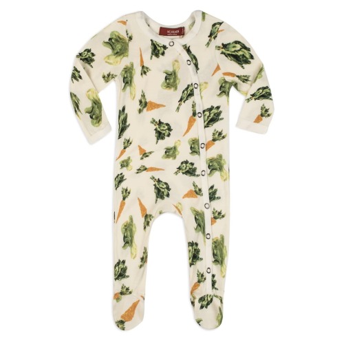Fresh Veggies Organic Cotton Snap Footed Romper