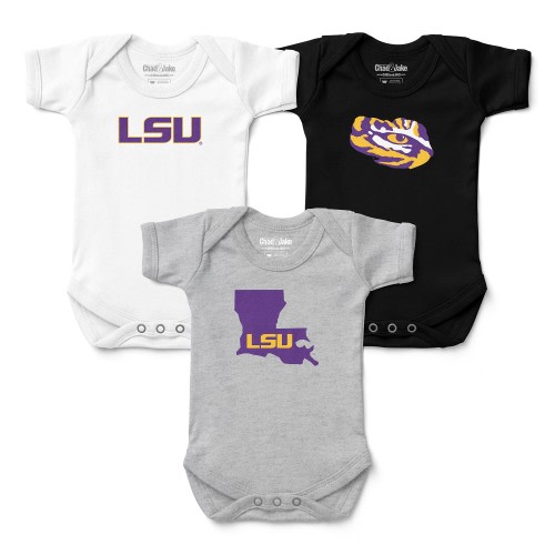LSU Tigers Chad & Jake Newborn & Infant 3-Pack Bodysuit Set