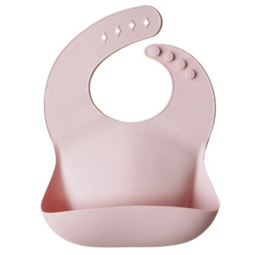 Mushie Silicone Baby Bib, Color: Blush