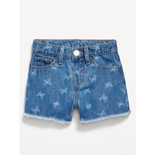 Embroidered Frayed-Hem Jean Shorts for Toddler Girls | Old Navy