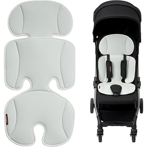 Momcozy Stroller Cooling Pad | Universal Soft Cooler Pad, Breathable & Adjustable Car Seat Liner | Detachable 2-Piece Cooling Cushion | Fits Strollers, Car Seat, High Chair, Bassinet, Swing